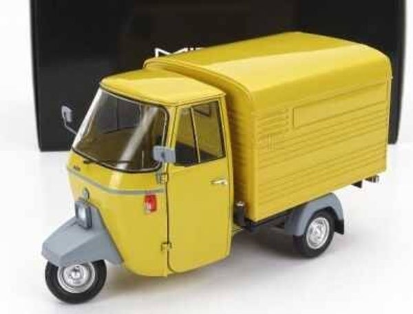 Mitica Piaggio APE P501 (1979) Kasten geschlossen gelb 204002-D 1:18
