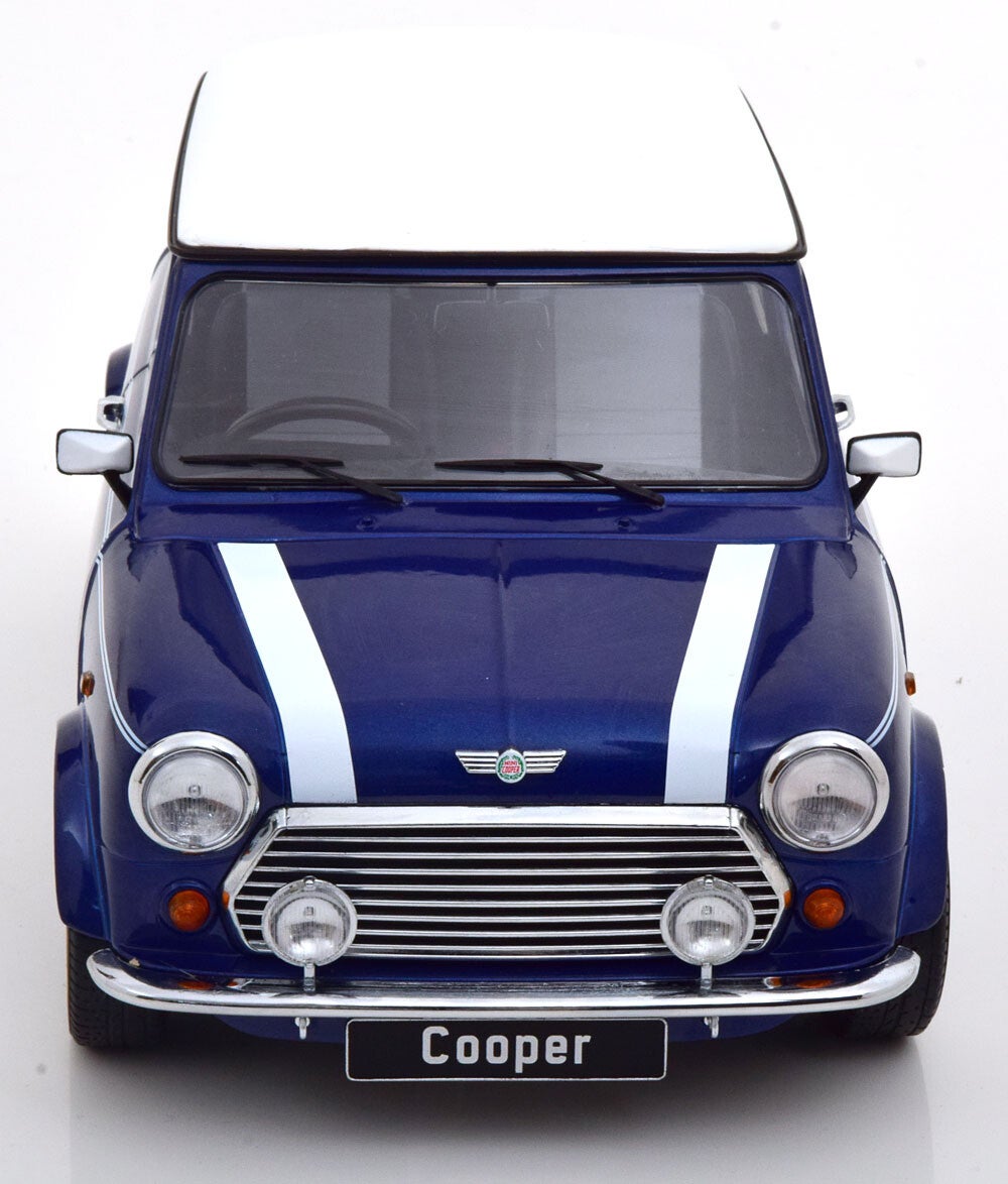 KK Scale Mini Cooper RHD blau metallic/weiß 1:12 | MINIAUTO Shop