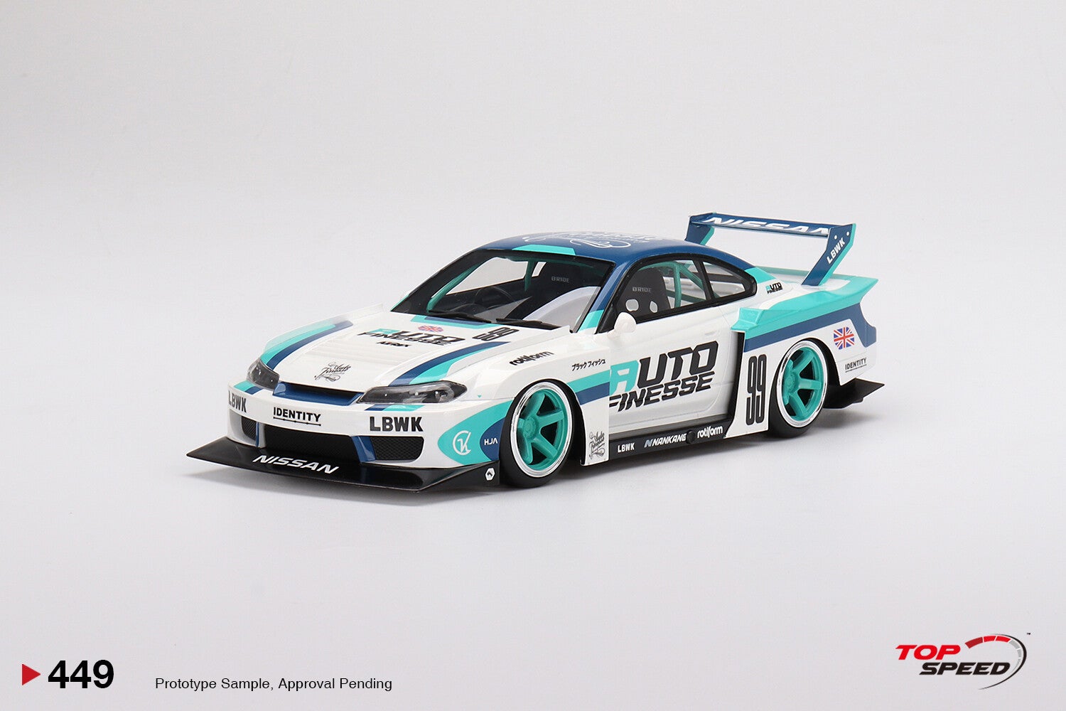 TopSpeed LB-Super Silhouette Nissan S15 SILVIA Auto Finesse 1:18 