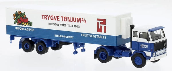 Brekina Volvo F89 Koffer-Sattelzug "Trigve Tonjum" 85679 1:87