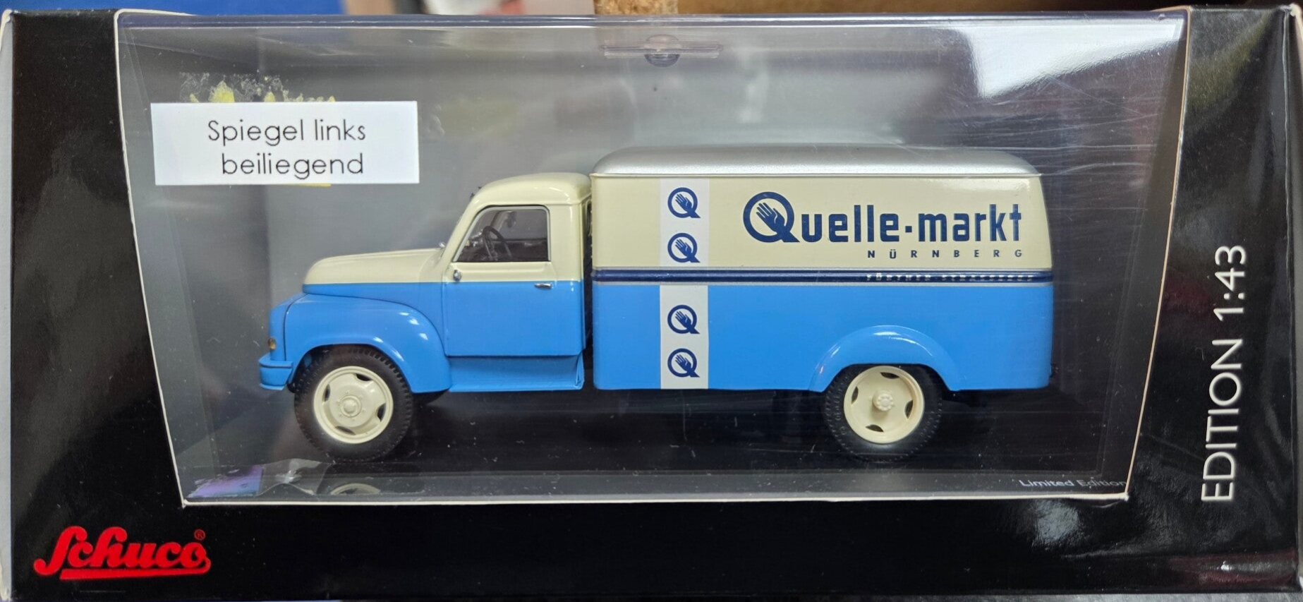 Schuco Hanomag L28 Koffer LKW "Quelle" 1:43
