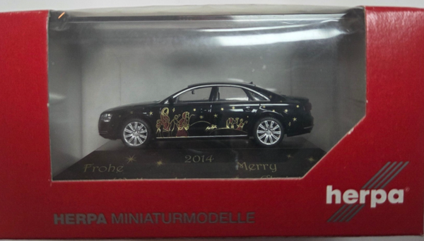 Herpa PC Audi A8 Merry Christmas 2014 in PC Box 1:87