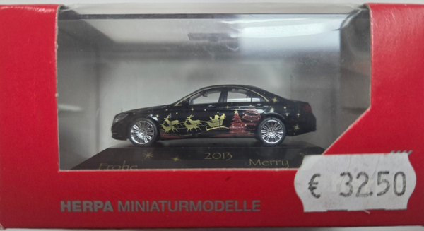 Herpa PC Mercedes S-Klasse Merry Christmas 2013 in PC Box 1:87