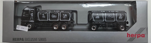 Herpa MAN TGA XLX Tankhängerzug BLACK & WHITE Muly 1:87 # 257343