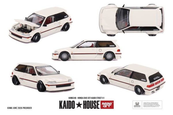 Mini GT Honda Civic (EF) Kaido Street V1 1987 KHMG246 1:64