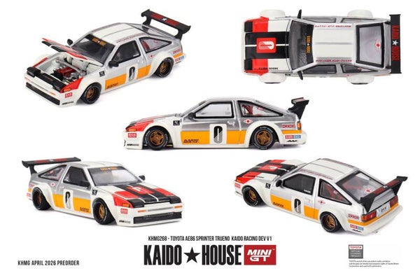 Mini GT Toyota AE86 Sprinter Trueno Kaido Racing DEV V1 1983 KHMG268 1:64