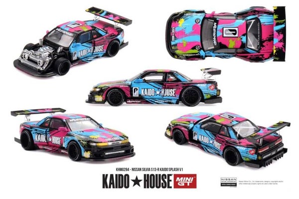 Mini GT Nissan Silvia S13-R Kaido Splash V1 1991 KHMG284 1:64