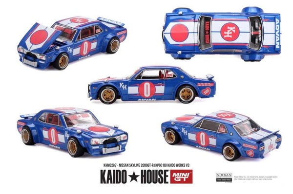 Mini GT Nissan Skyline GT-R (KPGC10) Kaido Works V3 1969 KHMG287 1:64
