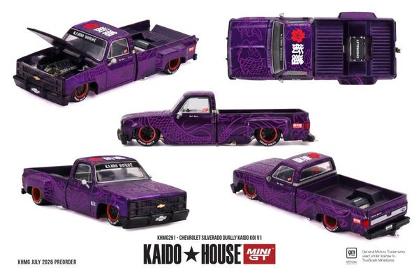 Mini GT Chevrolet Silverado Dually Kaido KOI V1 1980 KHMG291 1:64