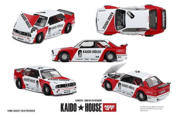 Mini GT BMW M3 (E30) KH REDBORO 1989 KHMG293 1:64