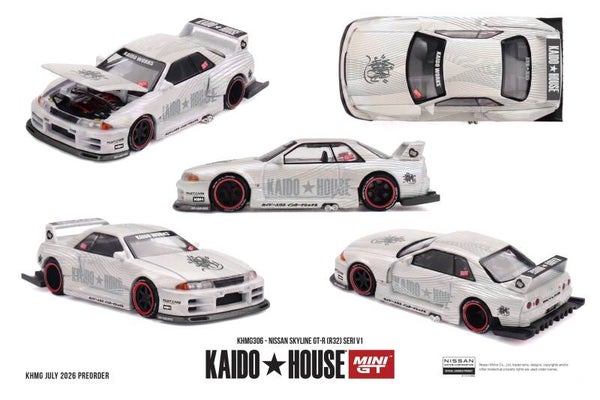Mini GT Nissan Skyline GTR (R32) Seri V1 1989 KHMG306 1:64