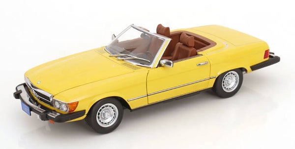 KK Scale Mercedes 450 SL R107 US-Version (1979) gelb TV-Serie "Hart aber Herzlich" KKDC120263 1:12