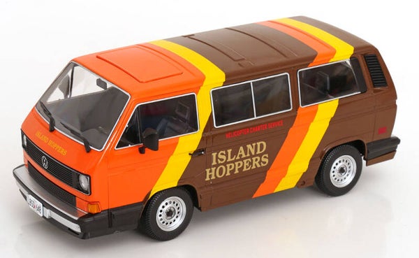 KK Scale VW Vanagon GL T3 "Island Hoppers" Filmauto braun/orange/gelb KKDC180993 1:18