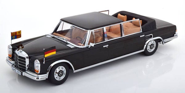 KK Scale Mercedes 600 W100 Landaulet Queen Elizabeth II / Kiesinger 1965 schwarz 1:18