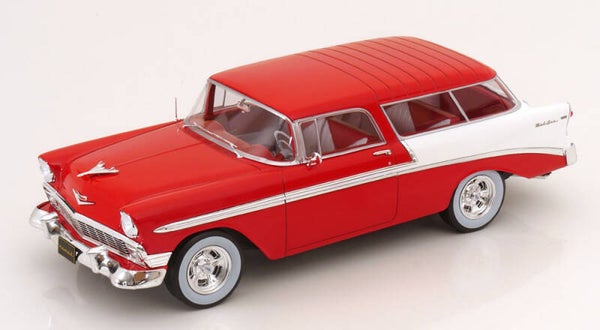 KK Scale Chevrolet Bel Air Nomad Custom 1956 hellrot/weiß KKDC181291 1:18