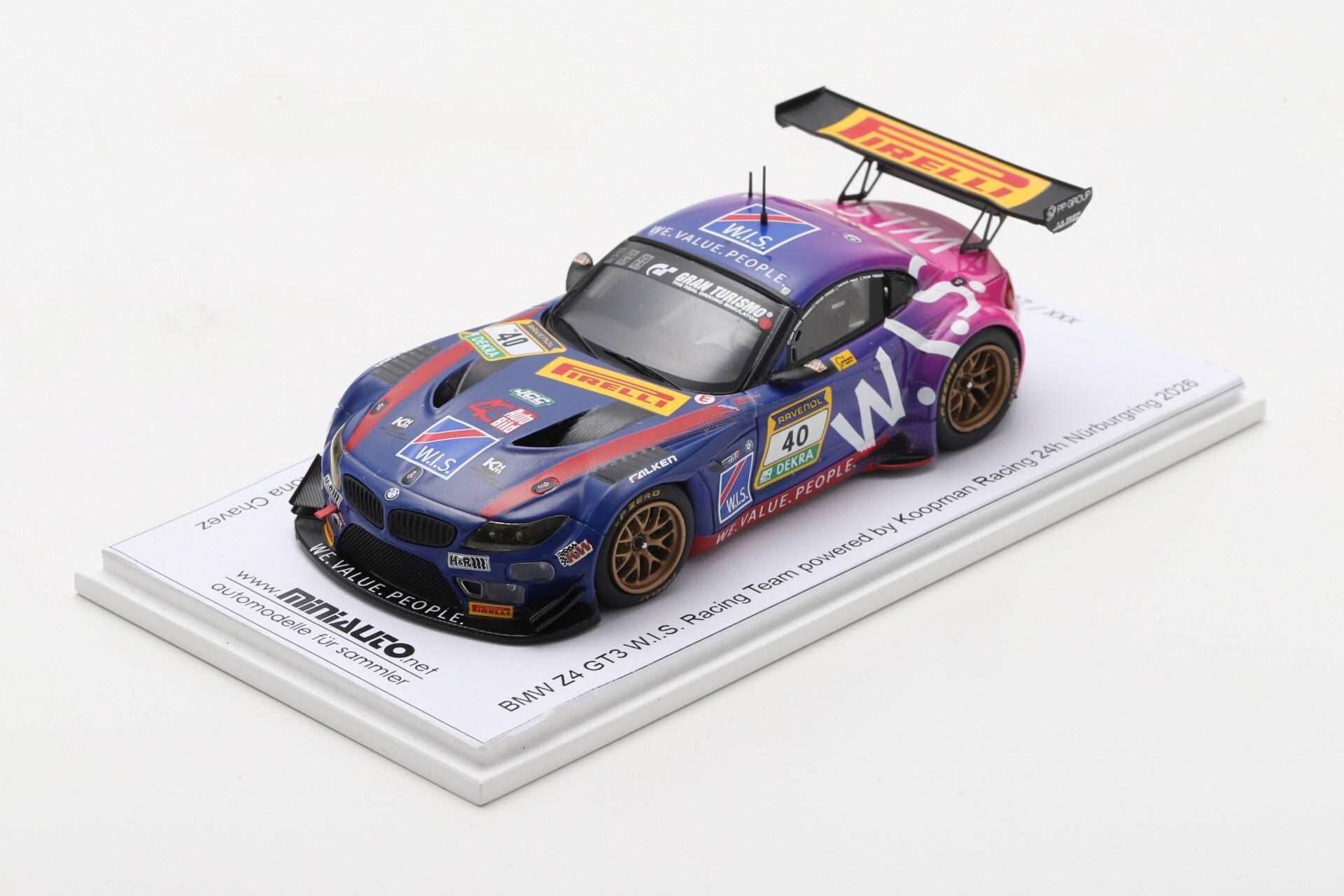Spark BMW Z4 GT3 W.I.S. Racing Team 24h Nürburgring 2026 1:43 MAB056