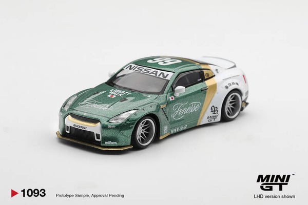 Mini GT Nissan GT-R R35 LB Works Type 1 mit Custom Ducktail Auto Finesse 2025 MGT01093-L 1:64