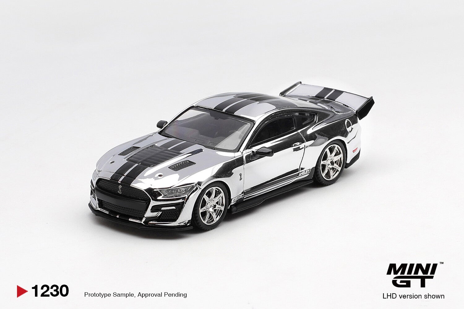 Mini GT Shelby GT500 Dragon Snake Concept Chrome silber 2020 MGT01230-L 1:64
