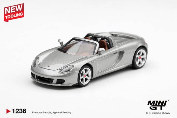 Mini GT Porsche Carrera GT silber metallic 2006 MGT01236-L 1:64