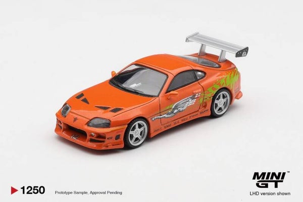 Mini GT Toyota Supra MK4 (A80) Romex Brian O'Conner The Fast and the Furious 2001 MGT01250-BL 1:64