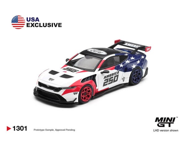 Mini GT Ford Mustang GTD America 250 USA Exclusive (BLISTER PACK) 2026 MGT01301-BL 1:64