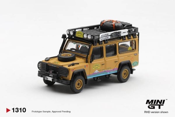 Mini GT Land Rover Defender 110 Camel Trophy Team Romania Tierra del Fuego CT36 1998 MGT01310-R 1:64
