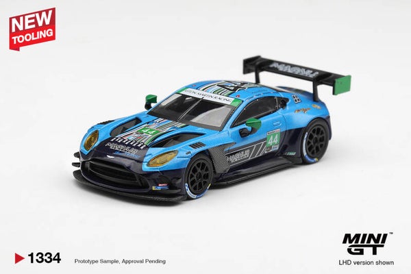 Mini GT Aston Martin Vantage GT3 EVO # 44 Magnus Racing 24 h Daytona 2025 MGT01334-L 1:64