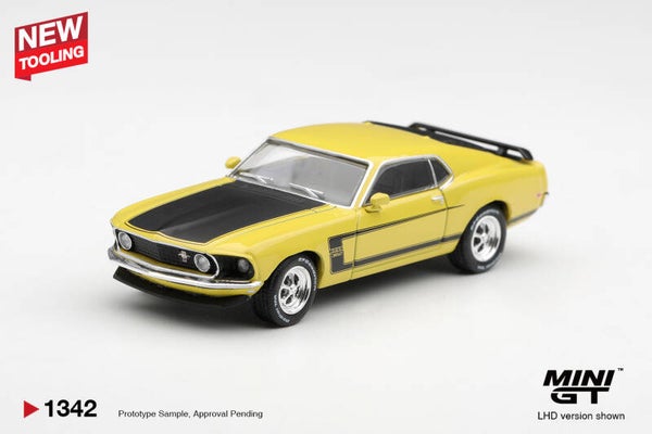 Mini GT Ford Mustang Boss 302 hellgelb 1969 MGT01342-L 1:64