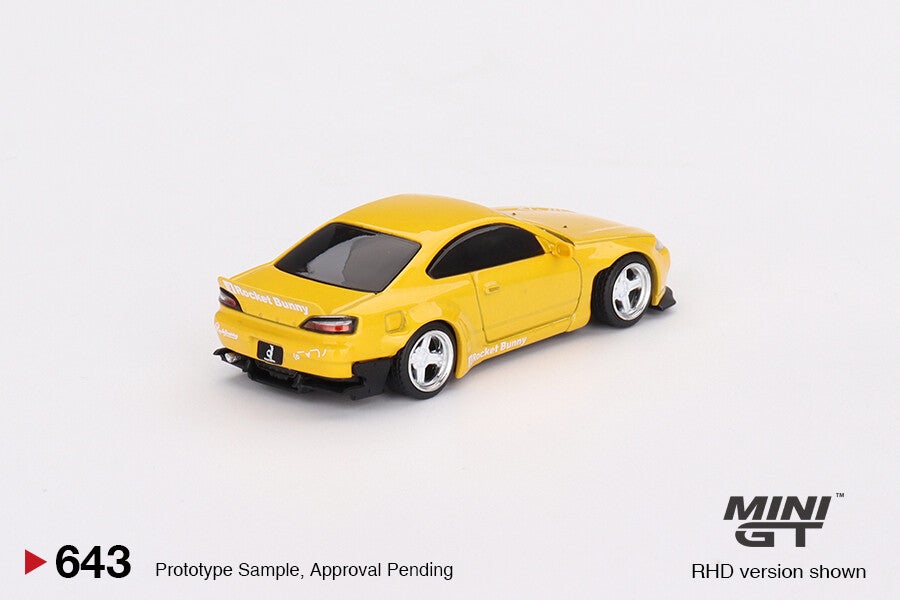 Mini GT Nissan Silvia (S15) Rocket Bunny gelb 1:64 | MINIAUTO Shop