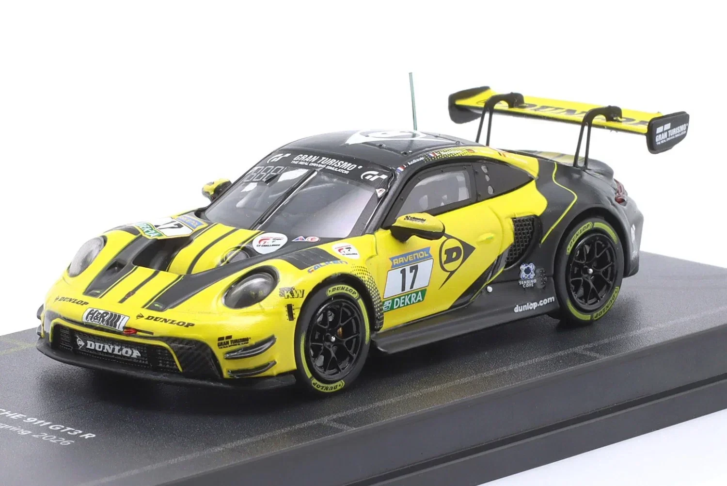 IXO Porsche 911 GT3R Dunlop # 17 24h Nürburgring 2026 Dorian Boccolacci * Alessio Picariello * Julien Andlauer * Nico Menzel 64-17NUR26 1:64