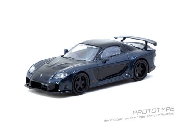 Tarmac Mazda RX-7 Veilside (2026) Fortune dunkelblau/schwarz T64G-075-DB 1:64