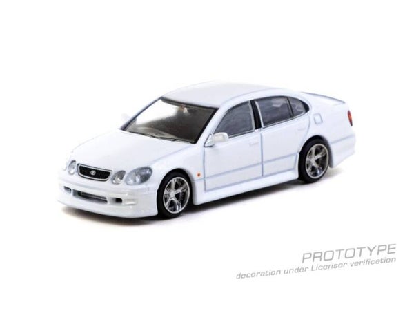 Tarmac Toyota Aristo JZS161 V300 Vertex weiß 1999 T64G-081-WH 1:64