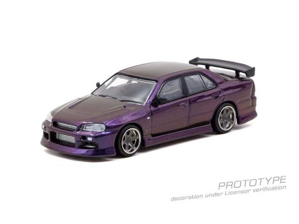 Tarmac Nissan Skyline GTR (ER34) Uras Midnight Purple 2025 T64G-088-MP 1:64
