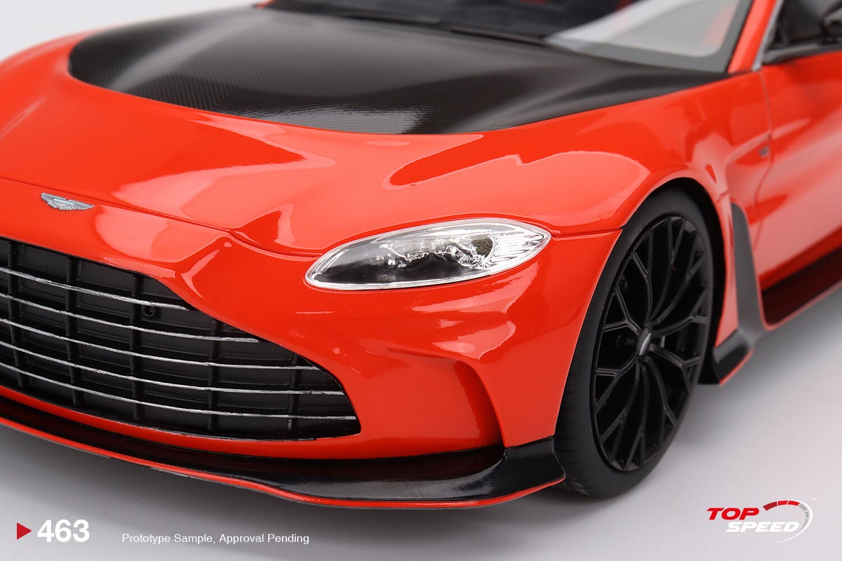 Top Speed Aston Martin V12 Vantage scorpus red 1:18 | MINIAUTO Shop