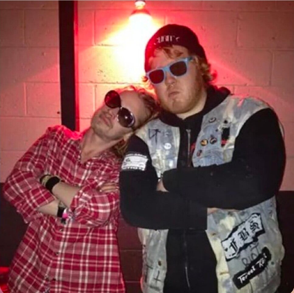 Me doing security for Macaulay Culkin at Skullys in Columbus,Ohio when I worked as a bouncer.