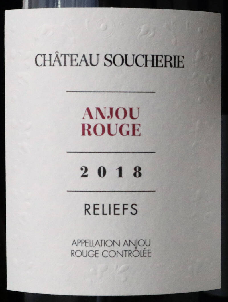 Anjou Rouge ‘Reliefs’ 2019, Château Soucherie