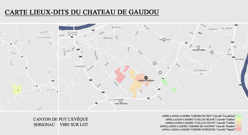 Lieux-dits de Château de Gaudou