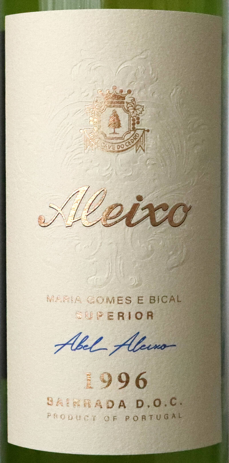 Aleixo White Superior 1996, Bairrada DOC, Real Cave Do Cedro