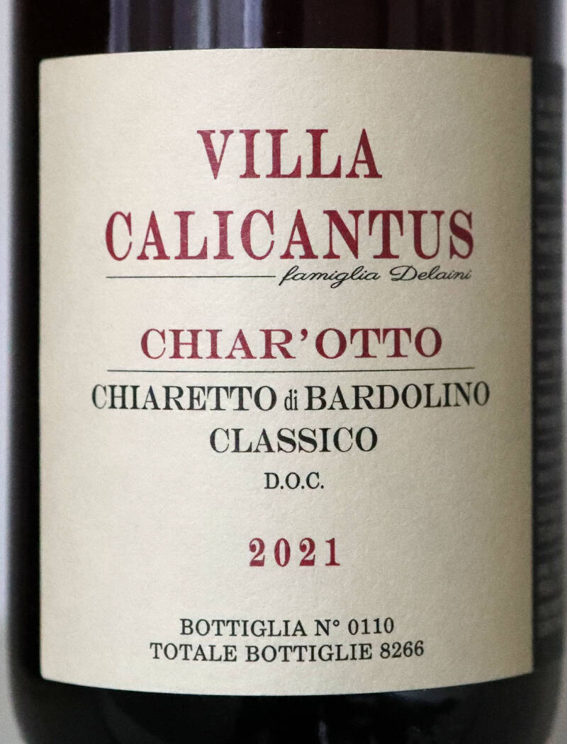 Chiaretto di Bardolino DOC Chiar’Otto 2021, Villa Calicantus
