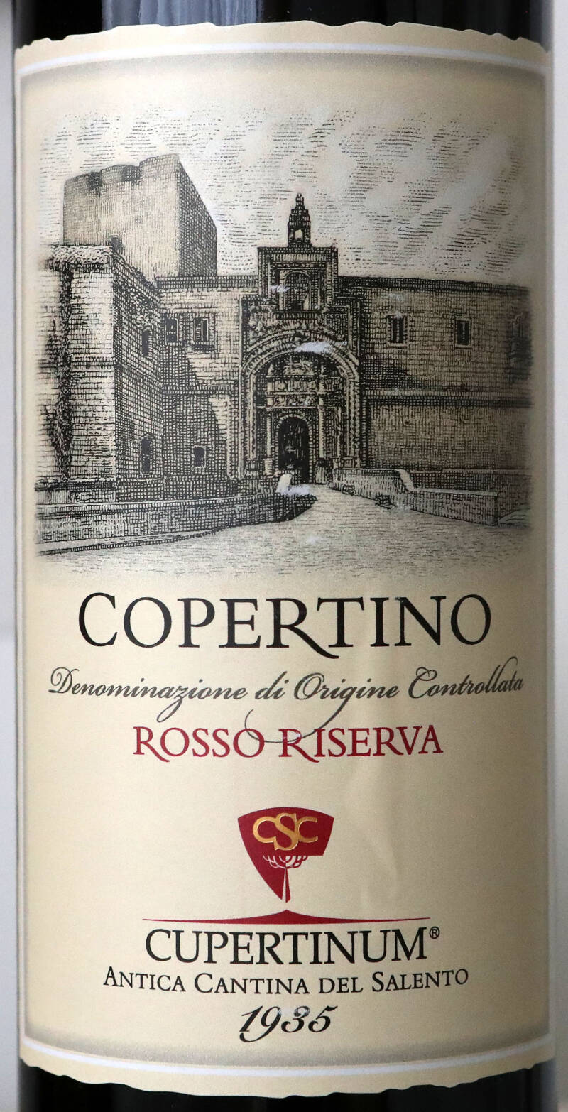 Copertino Rosso Riserva DOC 2015, Cupertinum
