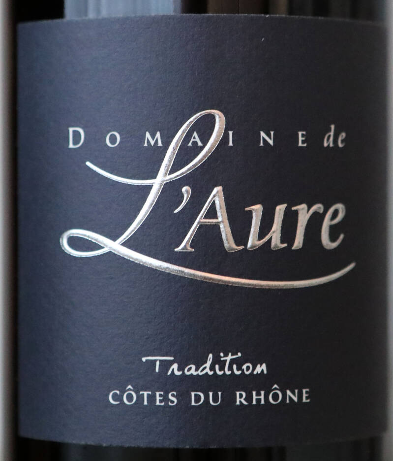 Côtes-du-Rhône Rouge ‘Cuvée Tradition’ 2022, Domaine de L'Aure, Les Vignerons du Castelas