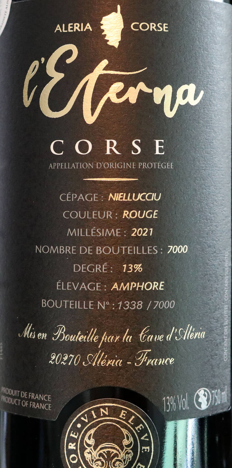 L‘Eterna Rouge 2021, Cave d'Aléria