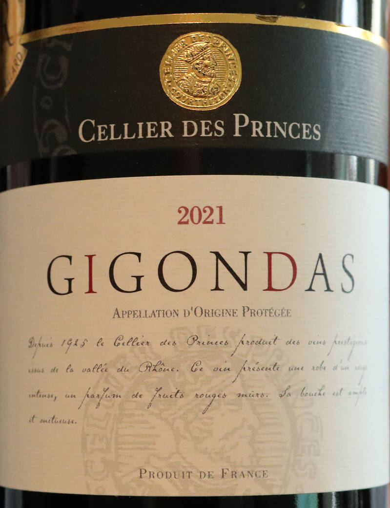 Gigondas 2021, Cellier des Princes