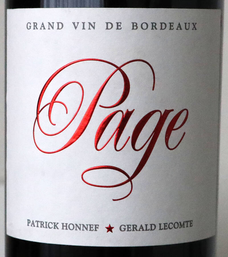 Page 2016, Castillon Côtes de Bordeaux