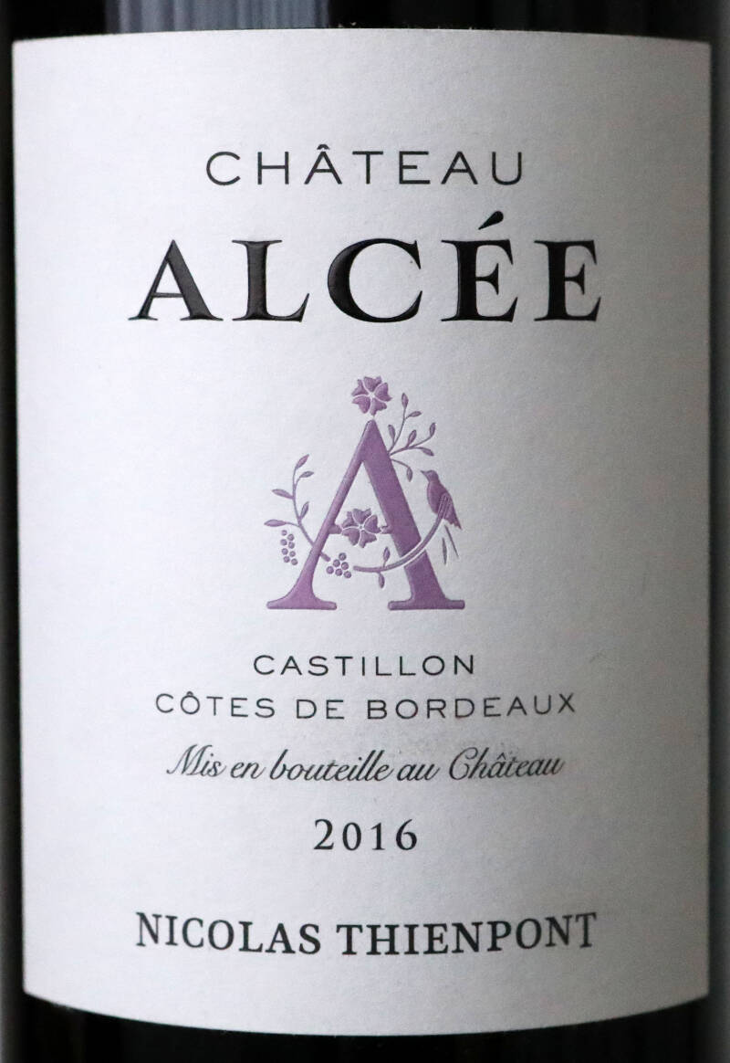 Château Alcée 2016, Castillon Côtes de Bordeaux