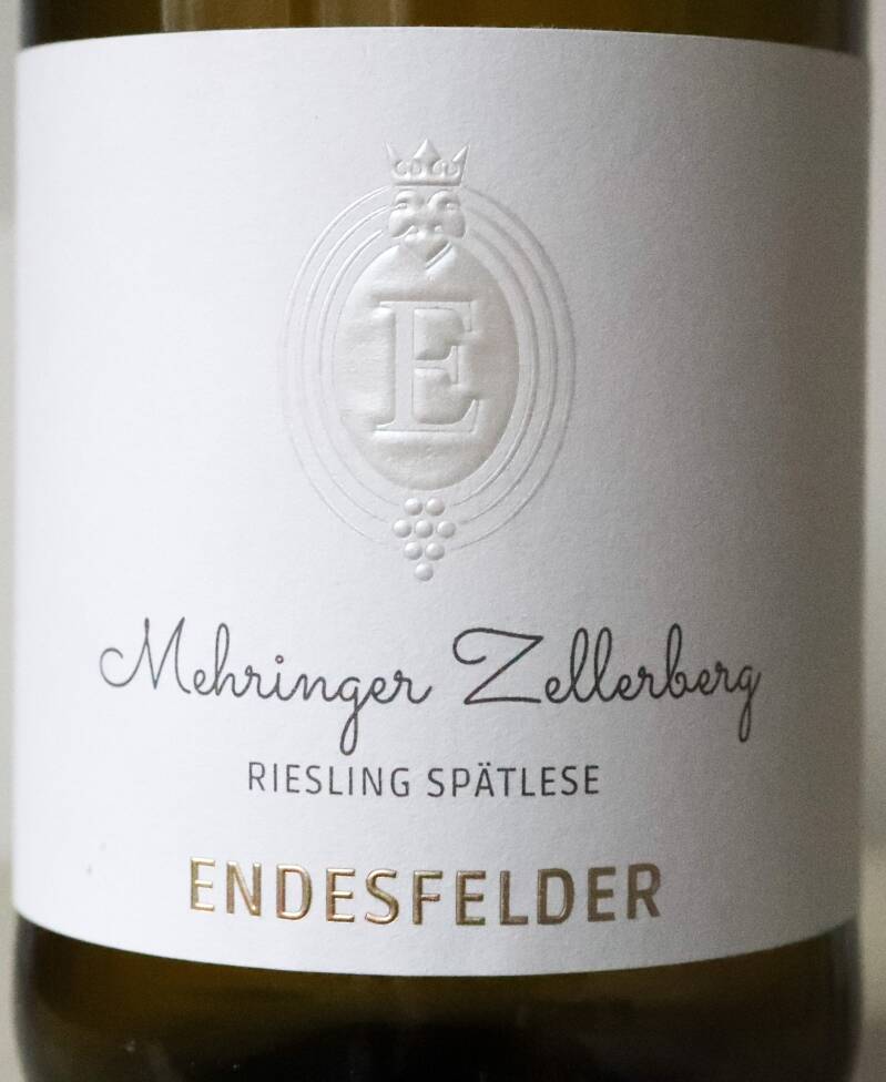 Mehringer Zellerberg Riesling Spätlese 2023, Weingut Endesfelder, Mosel
