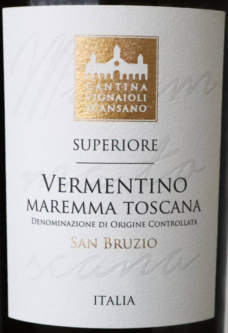 San Bruzio Vermentino Superiore Maremma Toscana DOC 2023