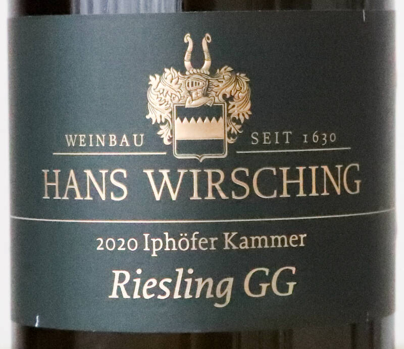Iphöfer Kammer Riesling trocken Grosses Gewächs VDP.GROSSE LAGE 2020