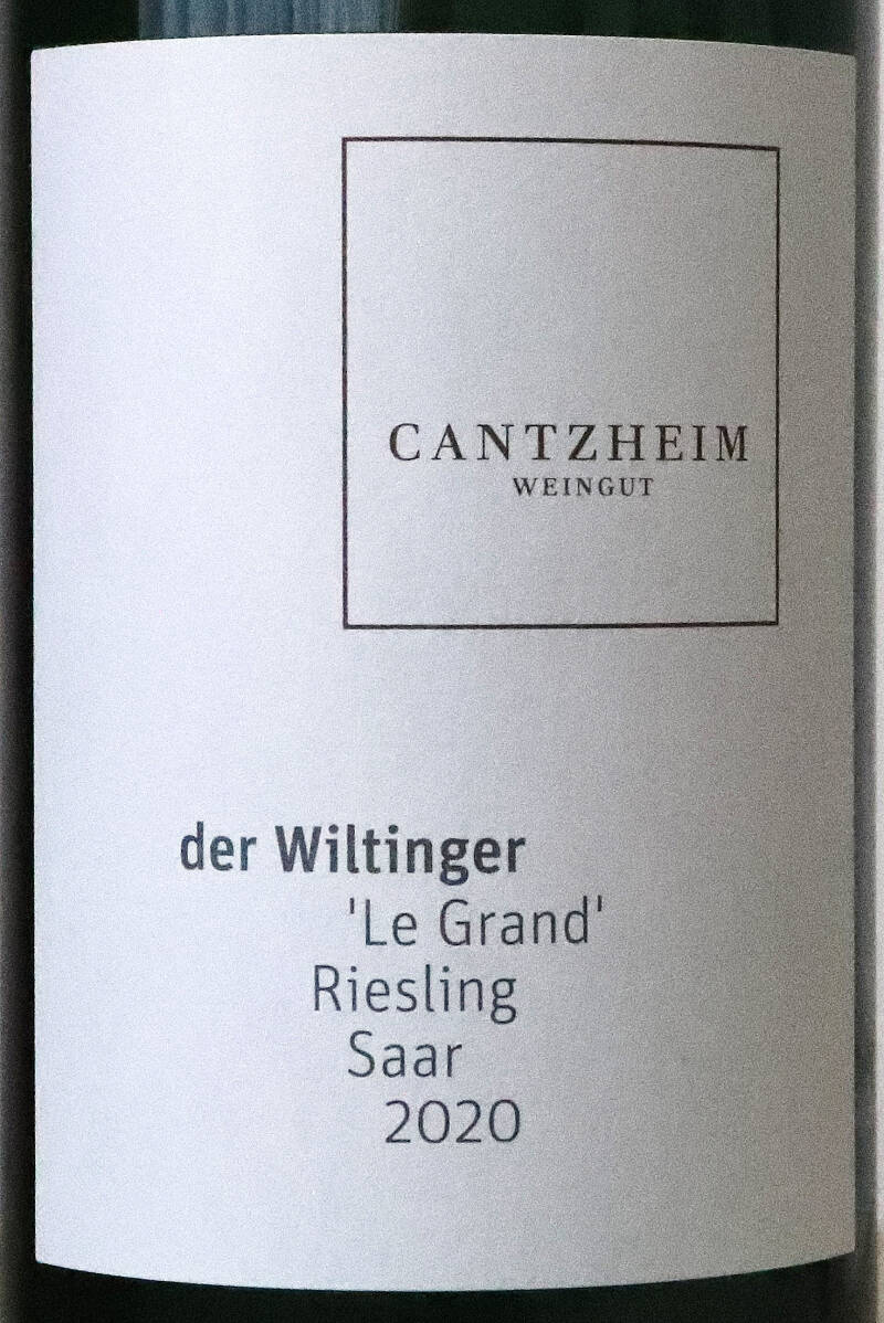 Wiltinger Le Grand Riesling Große Lage 2020, Weingut Cantzheim