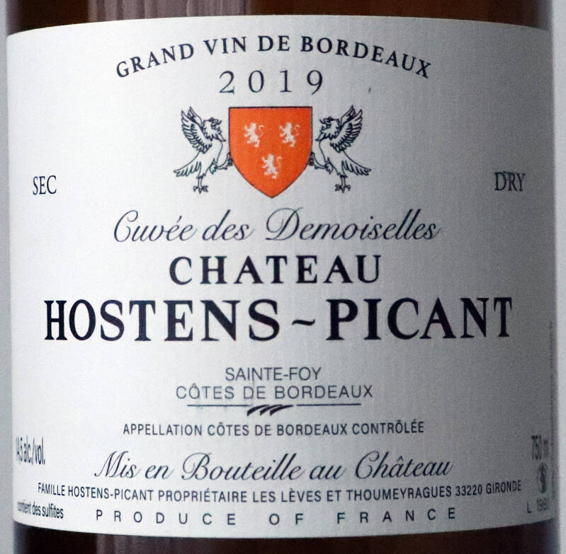 Château Hostens-Picant ‘Cuvée des Demoiselles’ 2019